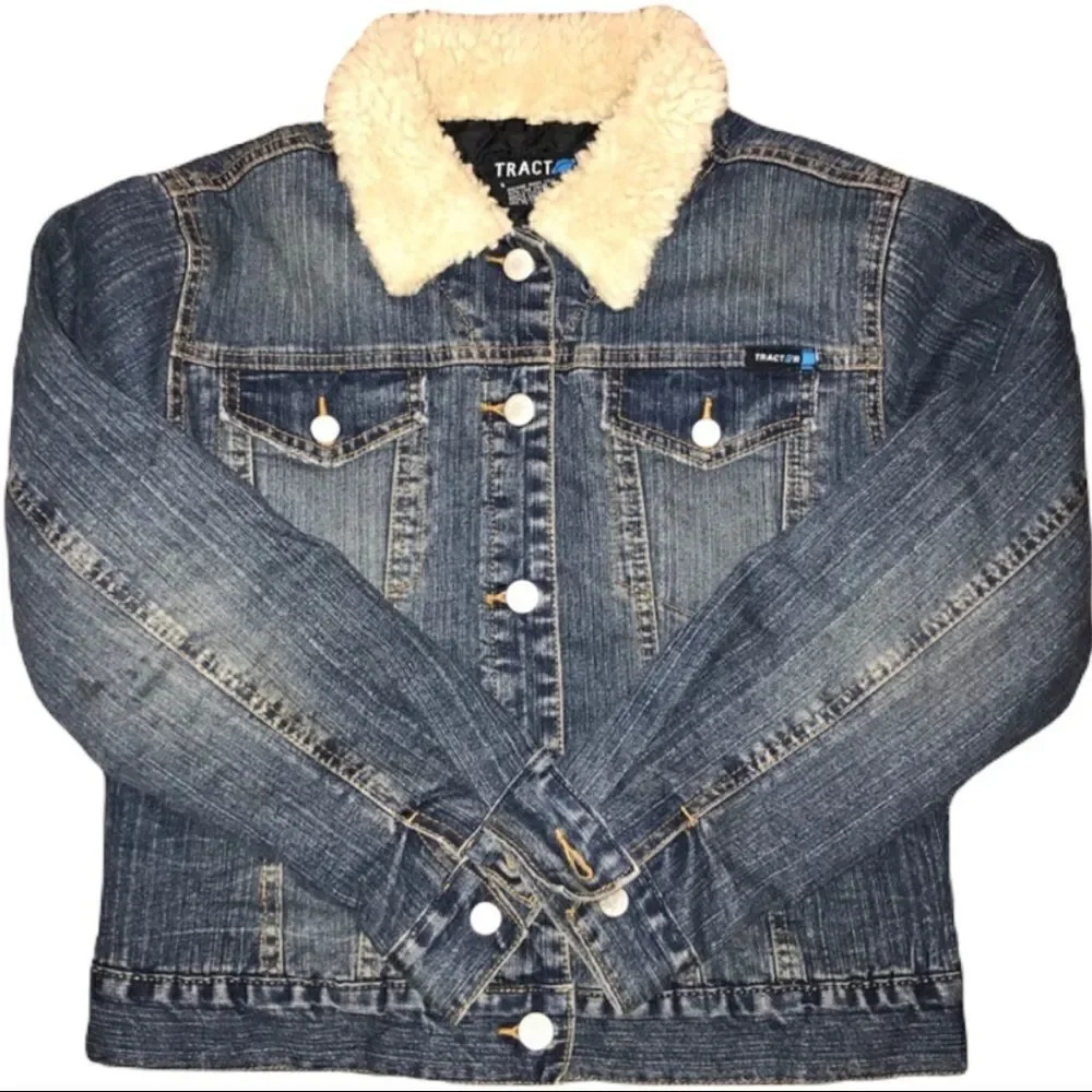 Tractor Faux Fur Collar Jean Jacket